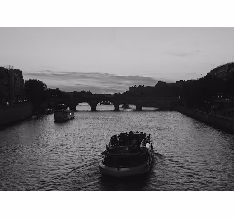 Utsikt över floden i paris Fototapeter Städer och länder - Tenstickers