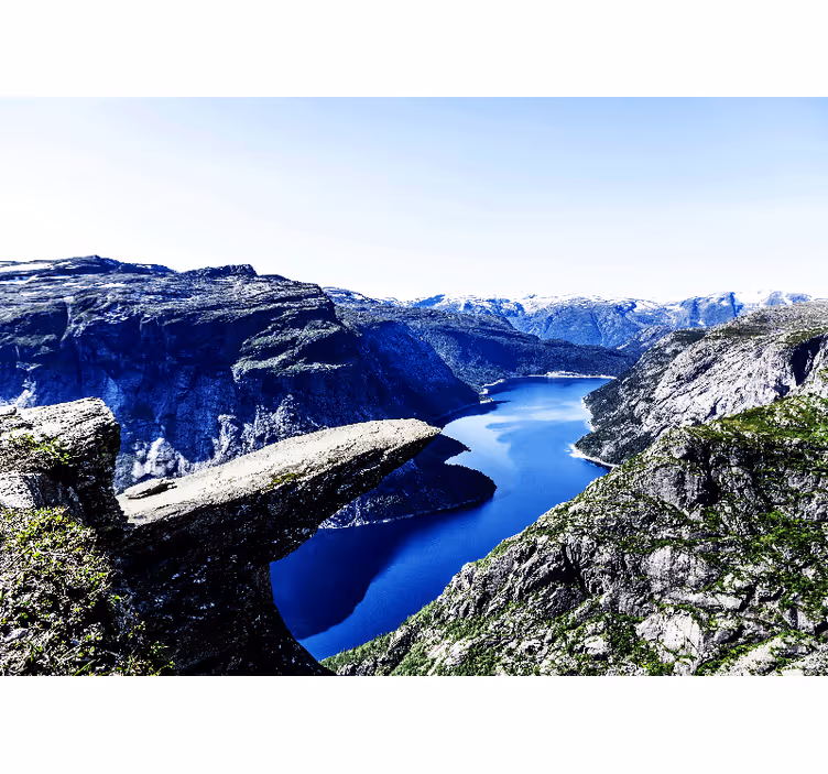 Majestätisk fjordutsikt Fototapeter Landskap - Tenstickers
