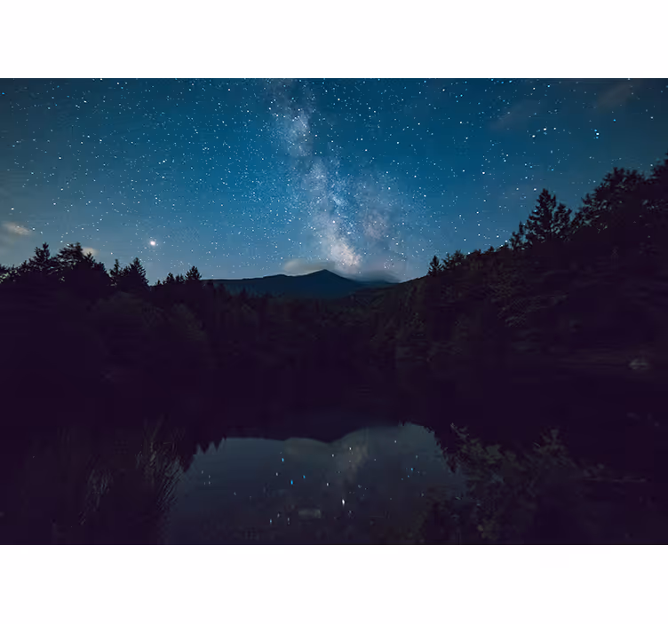 fototapeta för stjärnhimmel vardagsrum - Tenstickers
