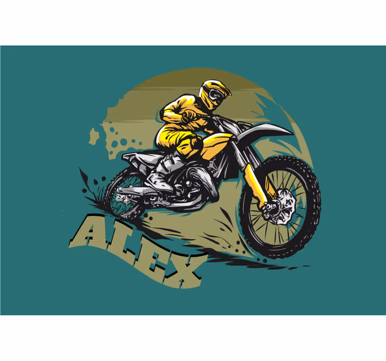 Fototapeter fordon motocrossåkare i aktion - Tenstickers