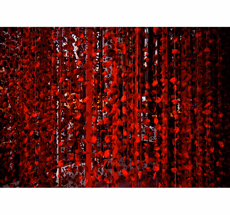 Blommor hängande fototapeta - Tenstickers