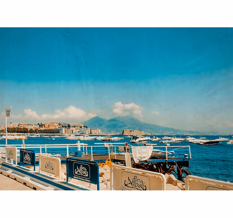 Neapel seaside perspektiv Fototapeter Städer och länder - Tenstickers