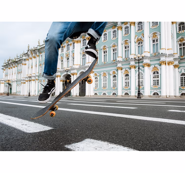 Skate trick foto fototapeta - Tenstickers