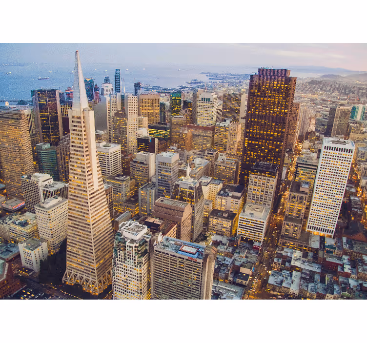 Fototapeter städer och länder san francisco skyline - Tenstickers