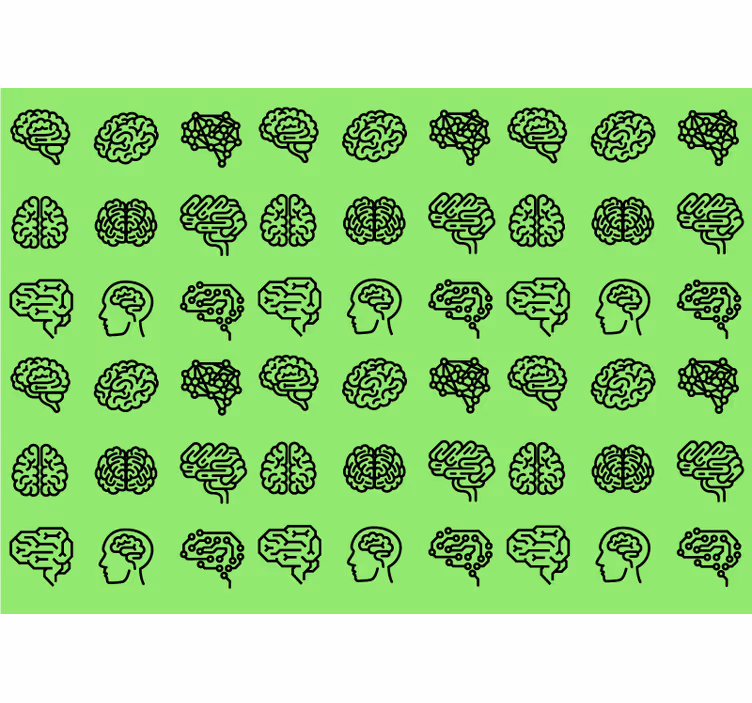 Hjärnmönsterdesign Fototapeter Konst - Tenstickers