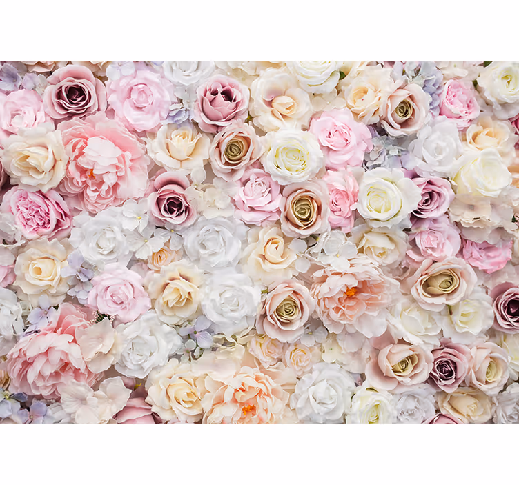 Fototapeter blommor delikat rosarrangemang - Tenstickers