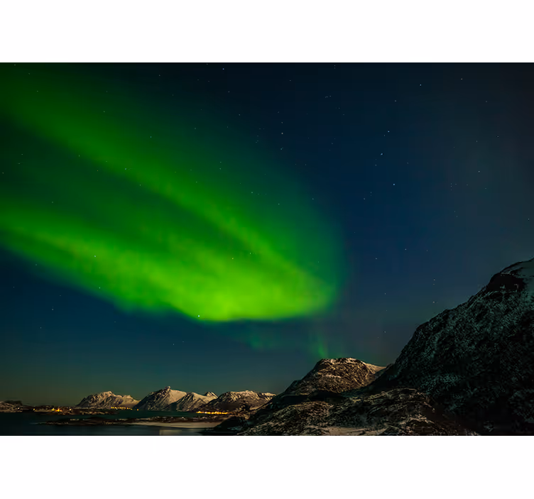 Norska norrsken natur tapet - Tenstickers