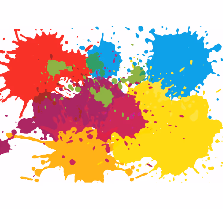 Fototapeter urban konst färgglada splashmönster - Tenstickers