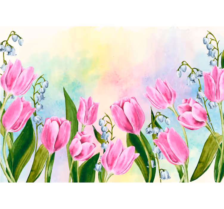 Fototapeter blommor tulpanblomma - Tenstickers