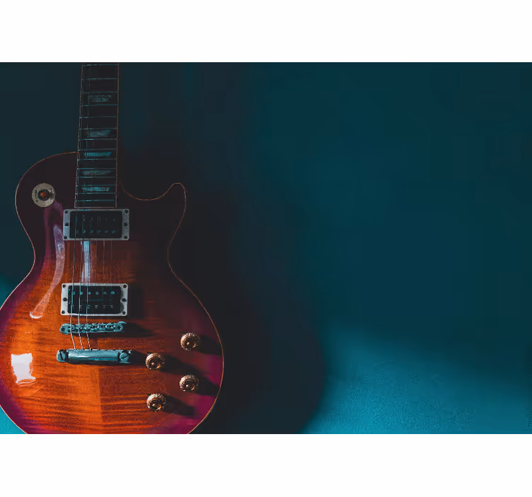 Fototapeter musik elgitarr detalj - Tenstickers