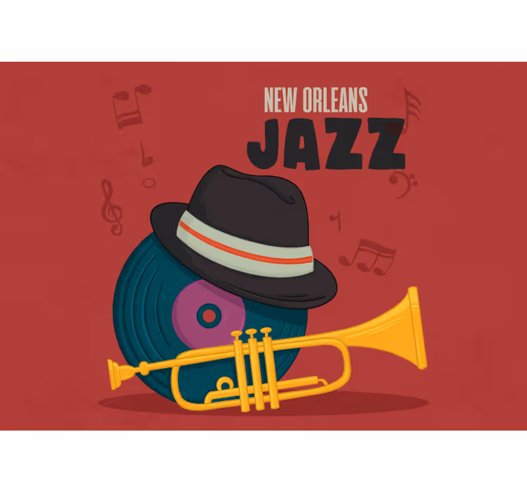 Fototapeter musik new orleans jazz - Tenstickers