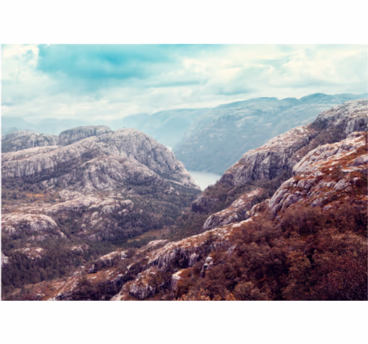 Norska klippiga berg natur fototapeta - Tenstickers