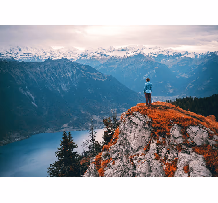 Fototapeter landskap bergsutsikt lugnet - Tenstickers
