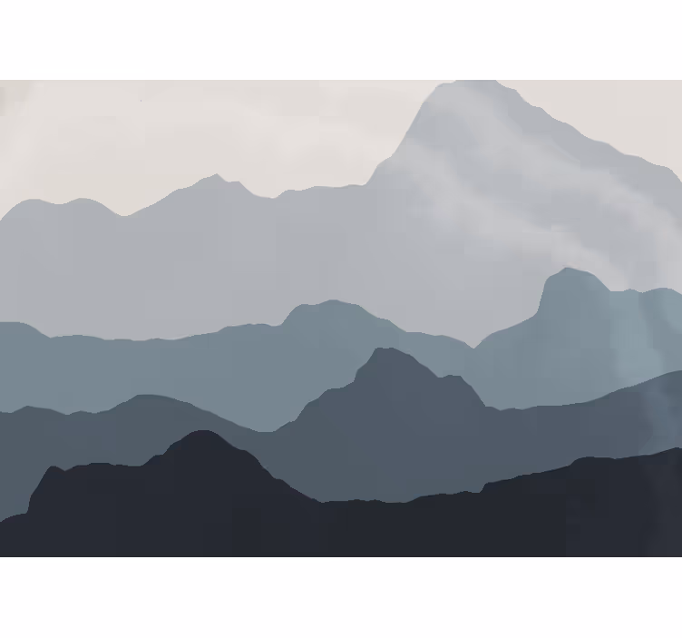 Fototapeter fjäll fridfullt berglandskap - Tenstickers