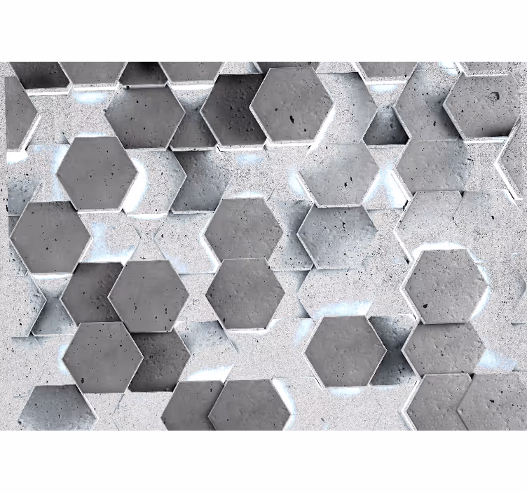 Fototapeter textur och mönster hexagonalt betongmönster - Tenstickers