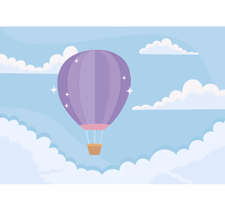 Ljus luftballong himmel moln fototapeter - Tenstickers