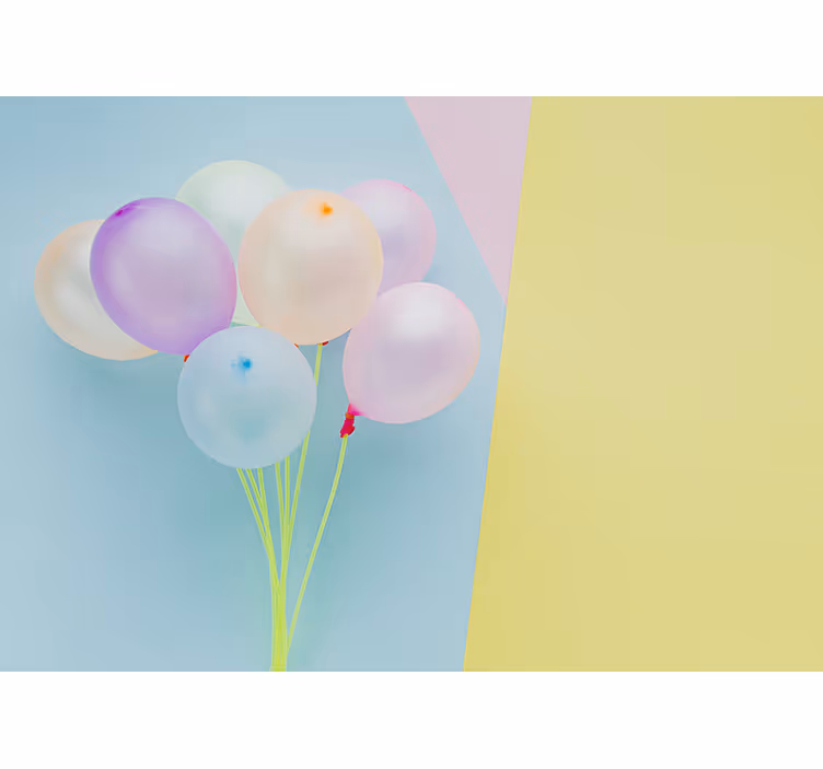 Fototapeter barnens färgglad ballonguppsättning - Tenstickers