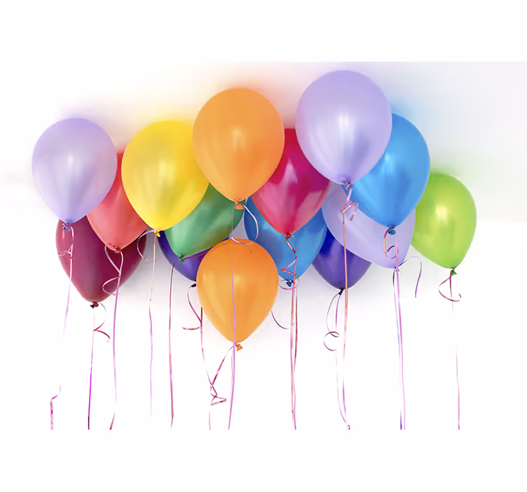 Fototapeter kärlek färgglada festballonger - Tenstickers