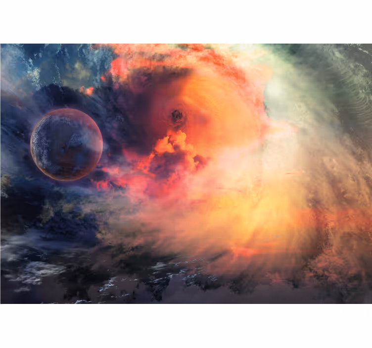 Fototapeter rymden kosmisk virvlande nebula - Tenstickers