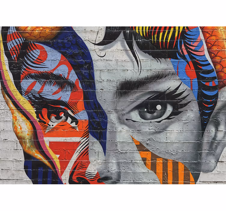 Fototapet audrey hepburn graffiti urban art - Tenstickers