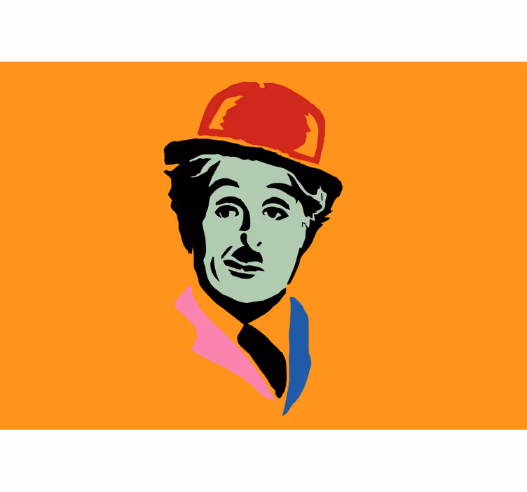 Fototapet charlie chaplin popkonst urban konst - Tenstickers
