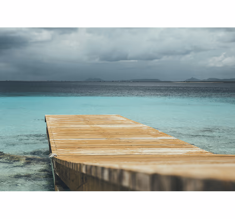 Fototapeter natur lugn sjöbrygga - Tenstickers