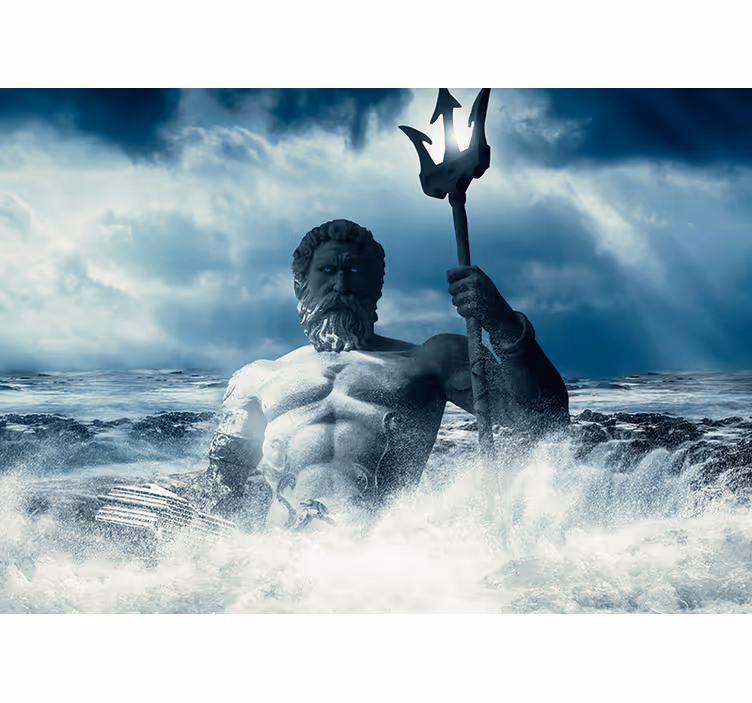 Fototapet poseidon konstdesign klassisk konst - Tenstickers