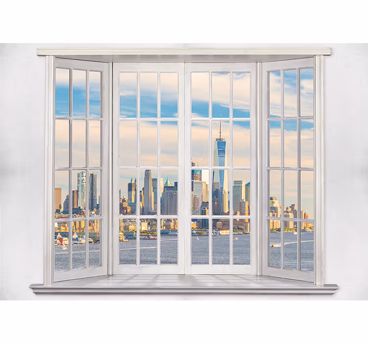 Fototapeter new york utsikt över new yorks skyline - Tenstickers