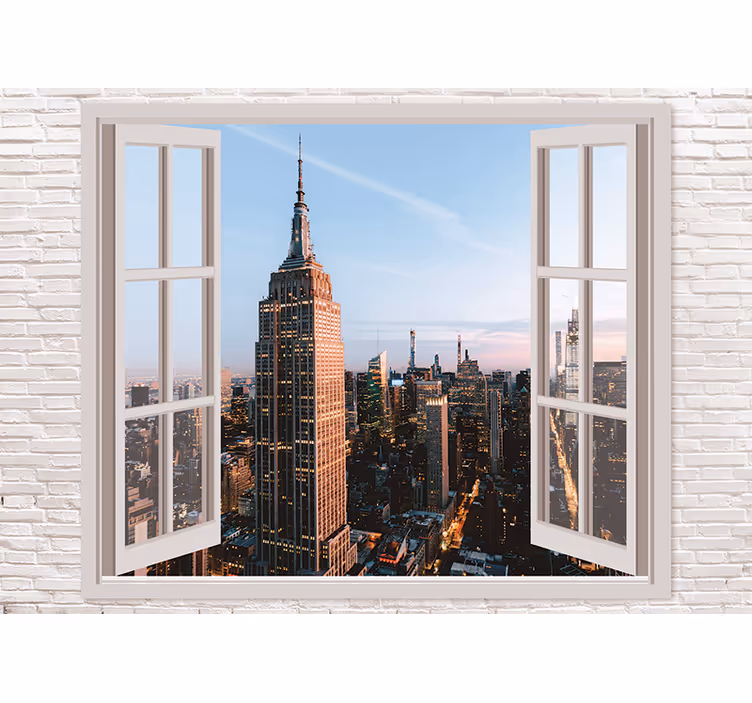 öppet fönster new york fototapet - Tenstickers