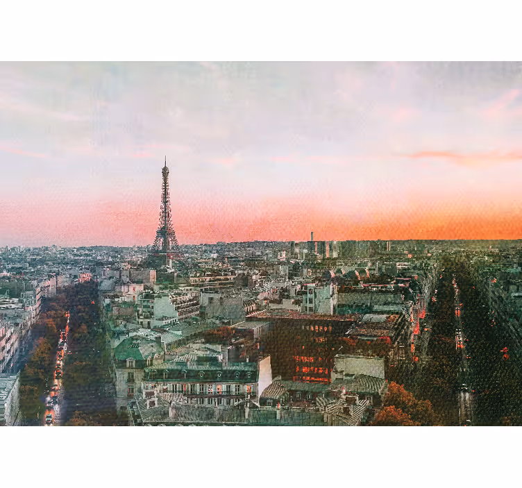 Fototapeter paris eiffeltornet solnedgång - Tenstickers