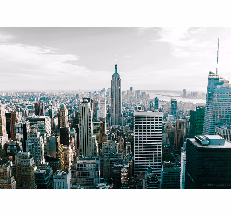 Fototapeter new york ikonisk stadssilhuett - Tenstickers