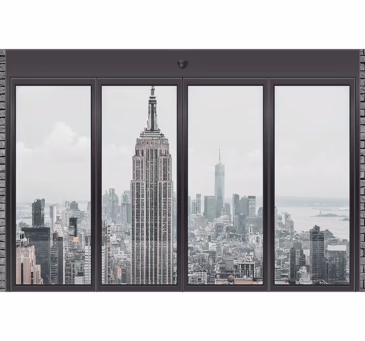 Fototapeter new york empire state stadssilhuett - Tenstickers