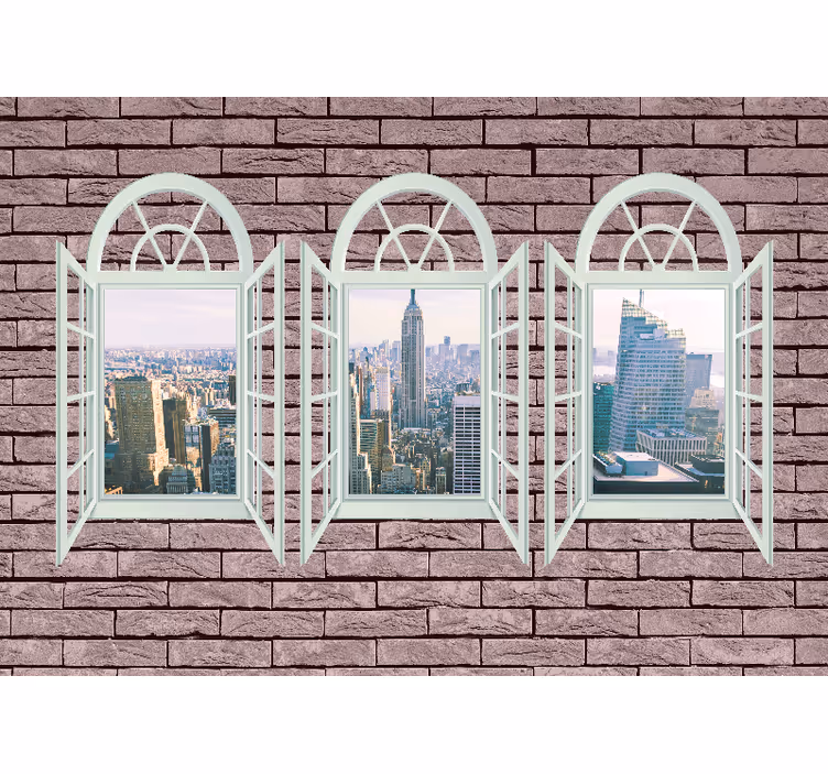 Fototapeter new york stadssilhuett utsikt - Tenstickers