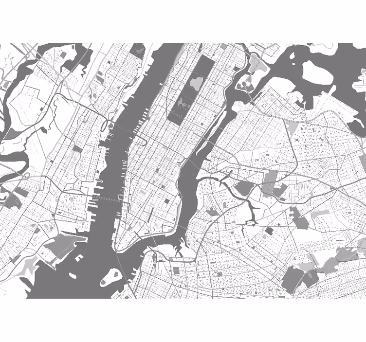 Fototapeter new york detaljerad karta över new york - Tenstickers