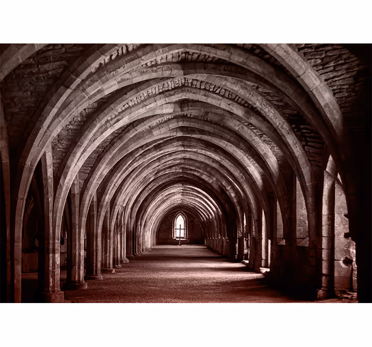 Arkitektoniskt foto av korridoren fototapeta - Tenstickers