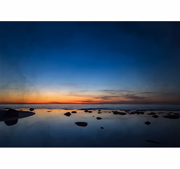Fototapeter natur lugn solnedgång reflektioner - Tenstickers
