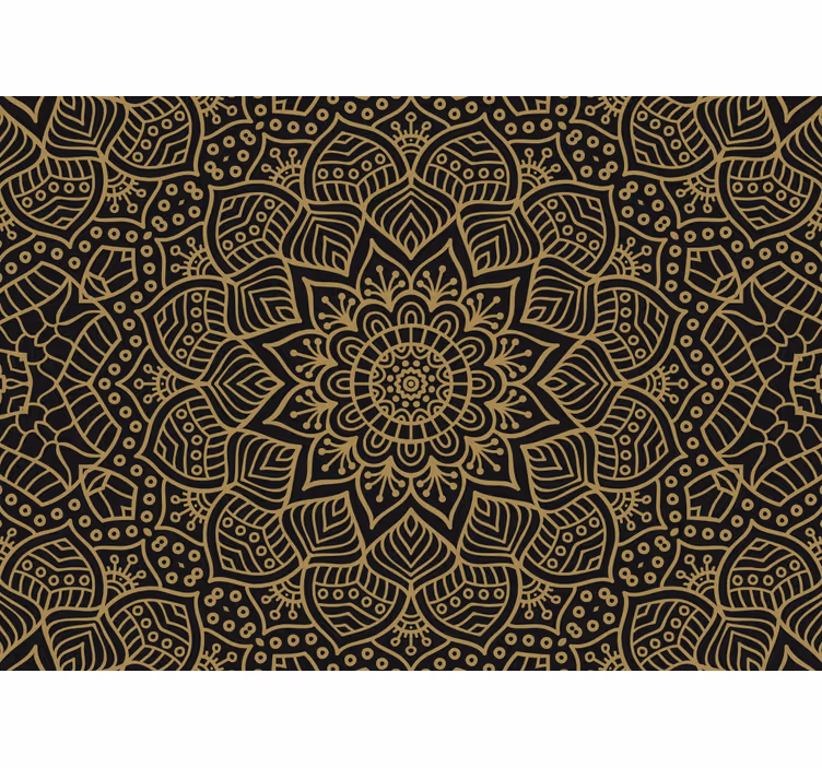 Fototapeter mandala utsökt botaniskt motiv - Tenstickers