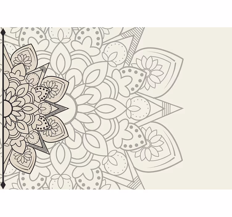 Fototapeter mandala utsökt blomsterdesign - Tenstickers