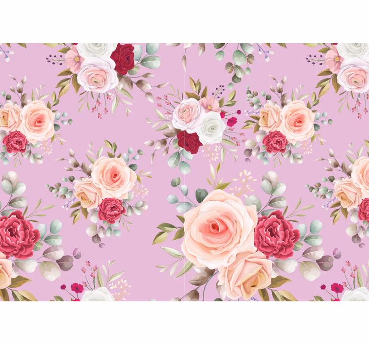 Fototapeter blommor blomsterbukett design - Tenstickers