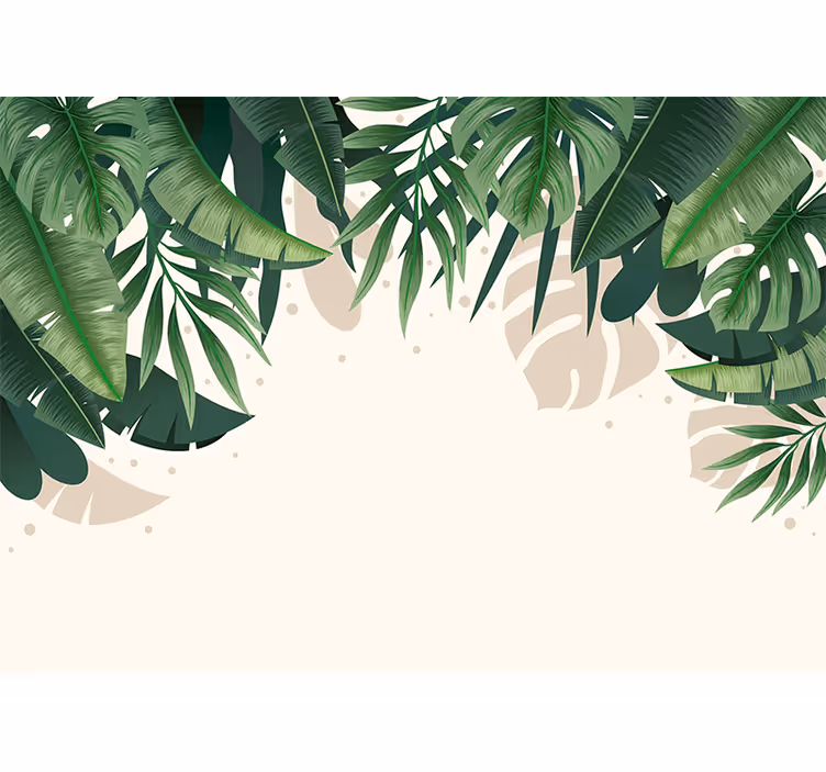 Fototapeter natur tropisk bladtak - Tenstickers