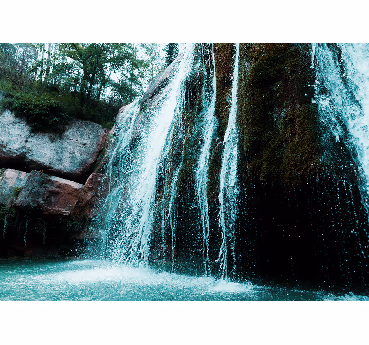 Fototapeter vattenfall storslagen vattenfall cascade - Tenstickers