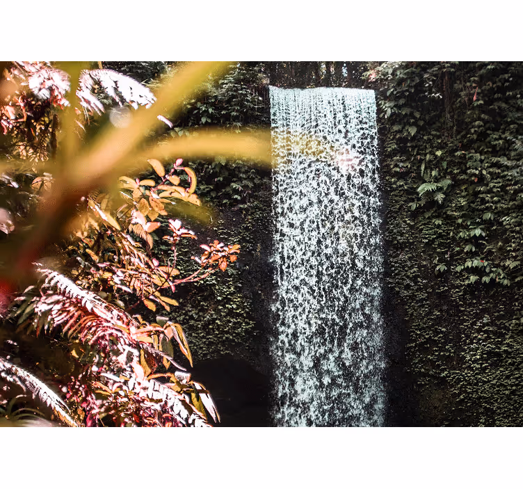 Tropisk fridfull atmosfär Fototapeter Vattenfall - Tenstickers