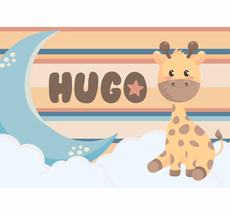 Fototapeter barnens söt giraff illustration - Tenstickers