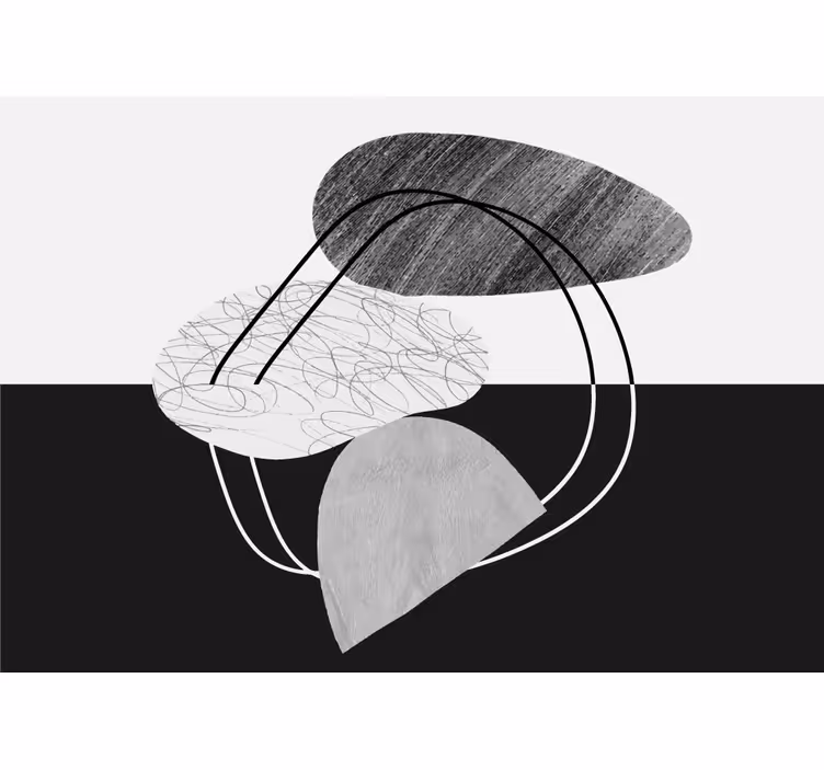 Fototapeter abstrakt geometriska monoformer - Tenstickers