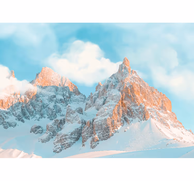 Fototapet tjocka moln berg vardagsrum - Tenstickers