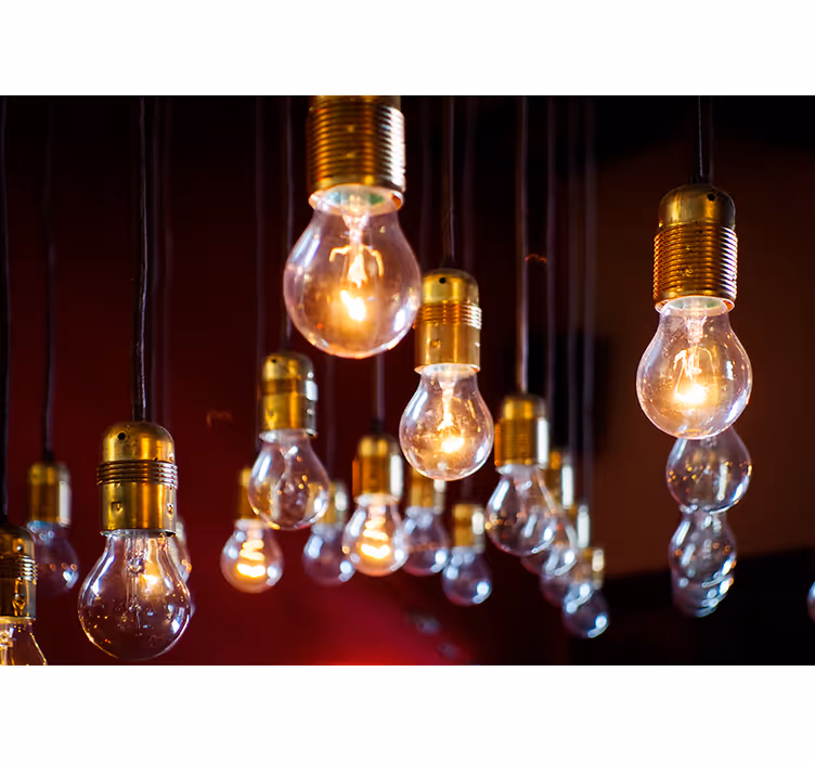 Fototapeter fordon edison glödlampa kluster - Tenstickers
