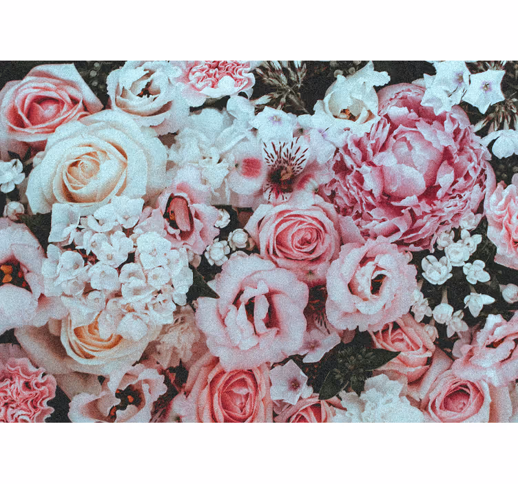 Ljusrosa i olika storlekar rosa fototapet - Tenstickers