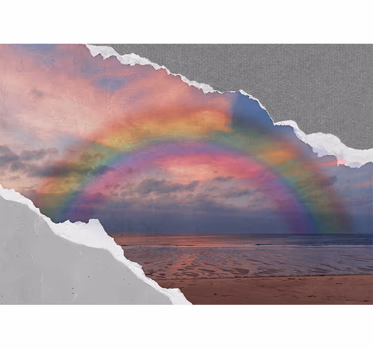 Livlig regnbågsbåge Fototapeter Sky - Tenstickers