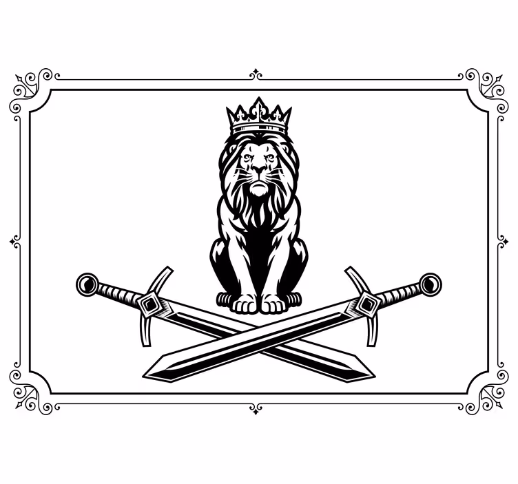 Fototapeter lejonen majestätisk lejonikon - Tenstickers