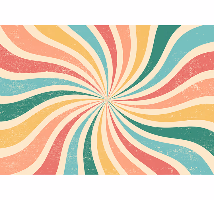 Fototapeter 3d-effekter spiral färgvågor - Tenstickers